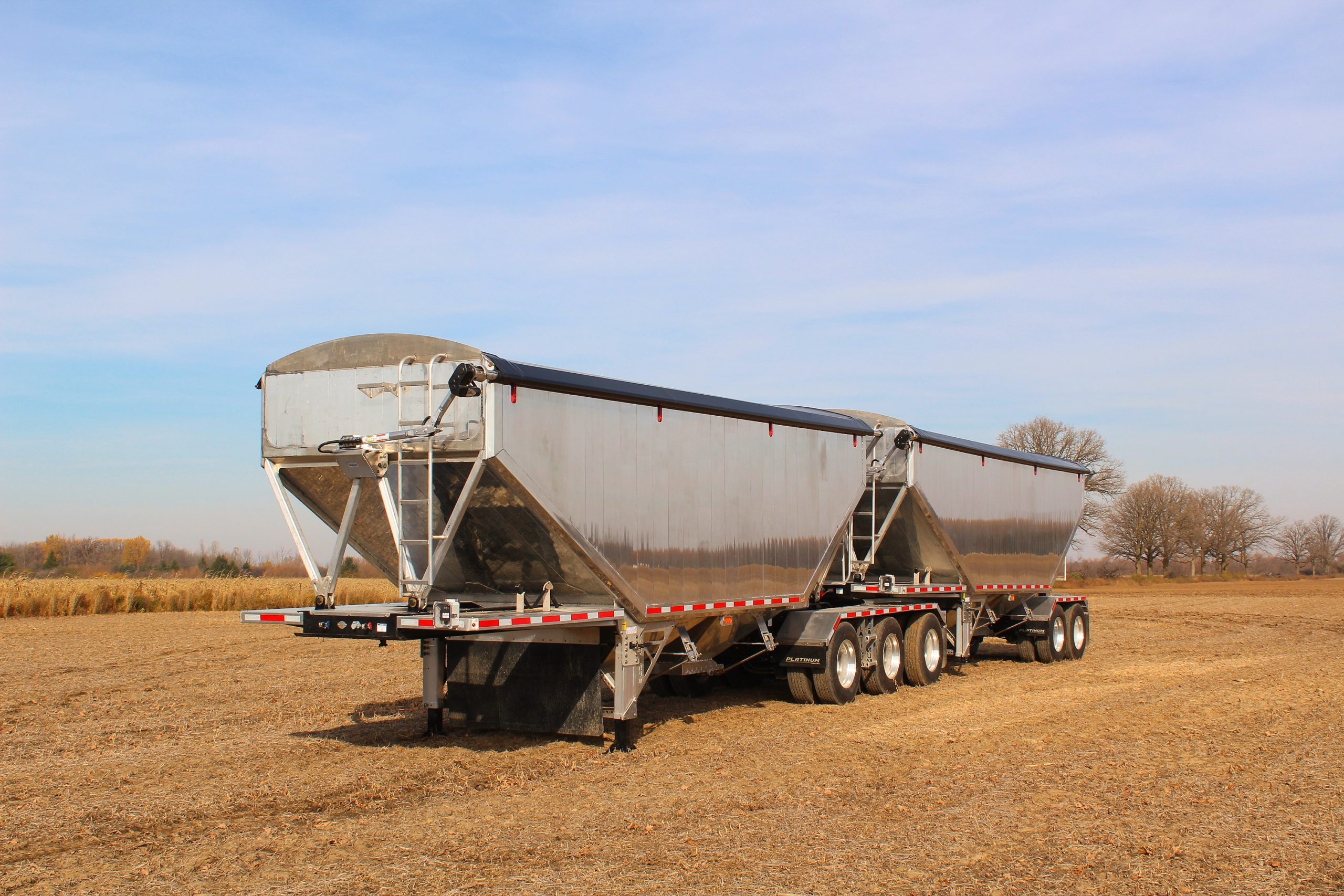 Platinum 7 Axle B Train Aluminum Hopper Trailer - Platinum