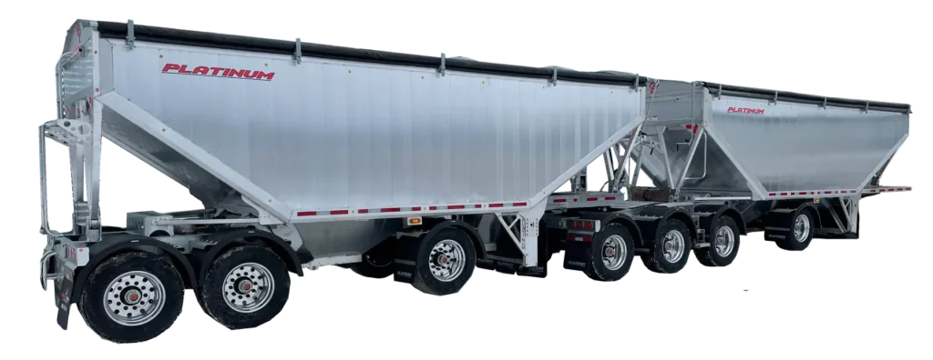 Platinum Trailers MFG 7 axle Super B grain trailer